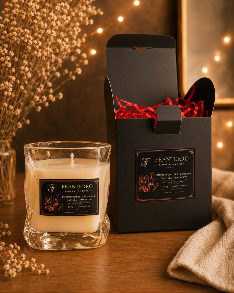 Ароматична свічка Franterro Butterscotch & Bourbon, Vanilla, Amaretto 200 г (FRN-1041)